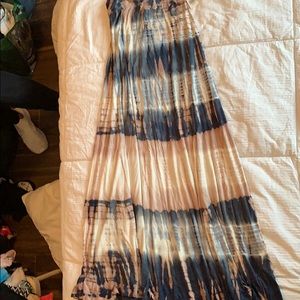 tie dye maxi skirt